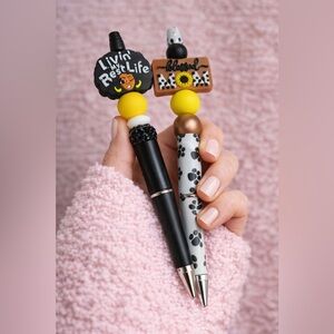 Pet-Themed Black and White Pens